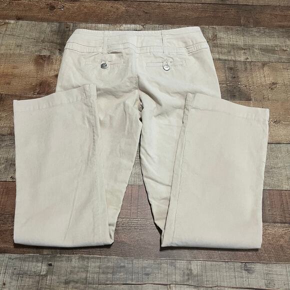 Boom Boom Jeans Women's Beige Stretch Pockets Corduroy Straight Leg Pants Sz 11 - Picture 6 of 6